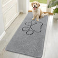 OLANLY Dog Door Mat for Muddy Paws 70x35, Paw Print Design Chenille Mud Mat by OLANLY