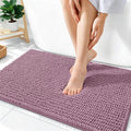 OLANLY Thick Chenille Absorbent Bathroom Rugs Mat 36x24, Deep Plum by OLANLY