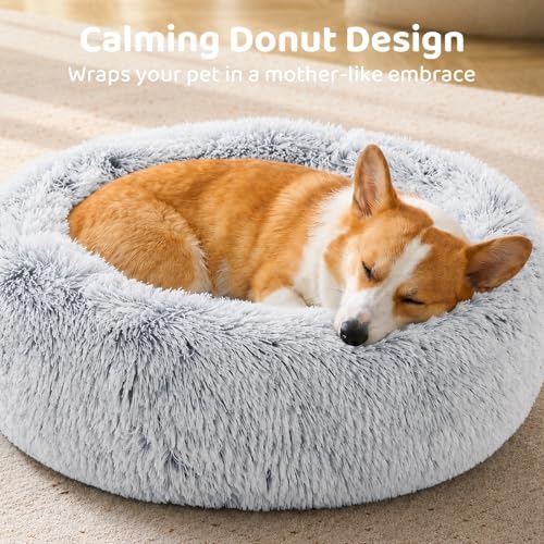 JOLLYVOGUE 23" Dog & Cat Bed, Calming Anti-Anxiety Pet Bed - Image 2