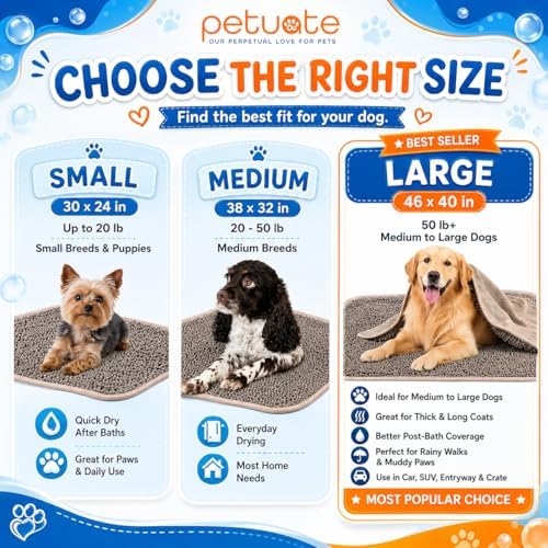 Pet 2-in-1 Dog Towel & Bath Mat – Ultra Soft, Absorbent & Quick-Drying Dog Towel - Image 4