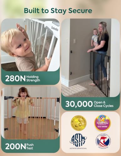 Babelio Baby Gate for Stairs & Doorways, 26-43" W 34" H Extra Tall| No Bottom - Image 6
