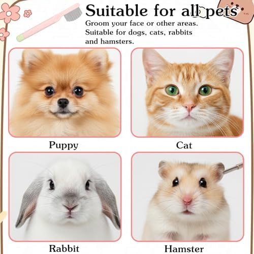Pet Facial Grooming Comb, Stainless Steel Dog Eye Comb, Dog Flea Comb, - Image 5