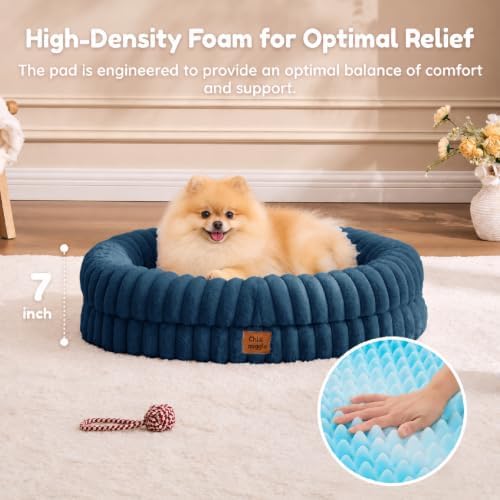 ChiXnuggle Orthopedic Dog Bed, Washable Cover, Faux Fur Bolster Pet Couch - Image 4