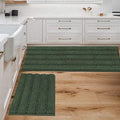 H.VERSAILTEX Bathroom Rugs Bath Mats Sets Super Absorbent Chenille Striped Bath by HVERSAILTEX