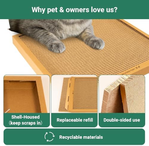 Cat Scratching Pad Board, Refillable and Combinable Corrugated Cat Scratchers - Image 2