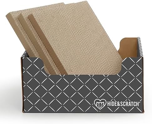 Hide & Scratch Cardboard Cat Scratcher Box & Bed by HideScratch