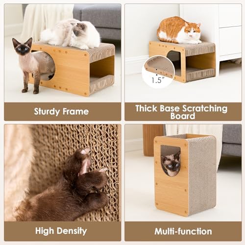EHEYCIGA Cardboard Cat Scratcher House, 20-Inch Cat Scratch pad - Image 5