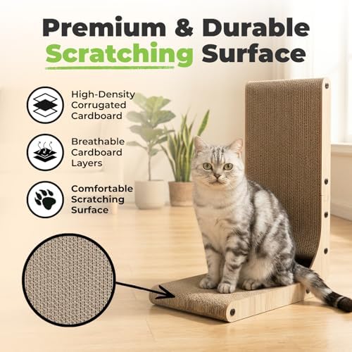 Best Pet Supplies Catify L-Shaped Cardboard Cat Scratcher - Image 3