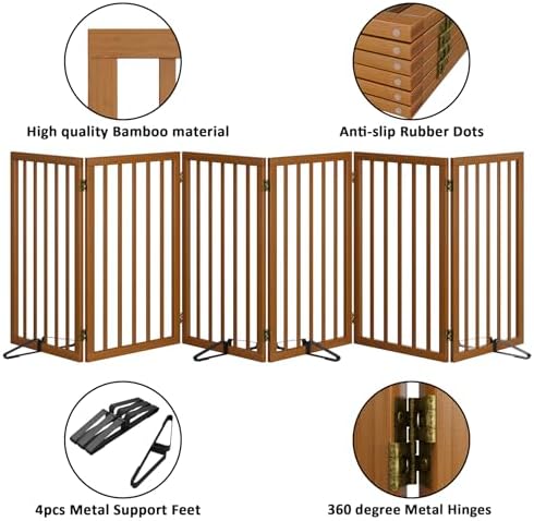 Dog Gate 32" Tall Foldable Dog Gate - Image 5