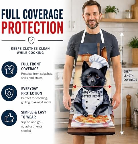 Caroline's Treasures Schipperke The Chef Apron Cooking Kitchen Server Baking - Image 3
