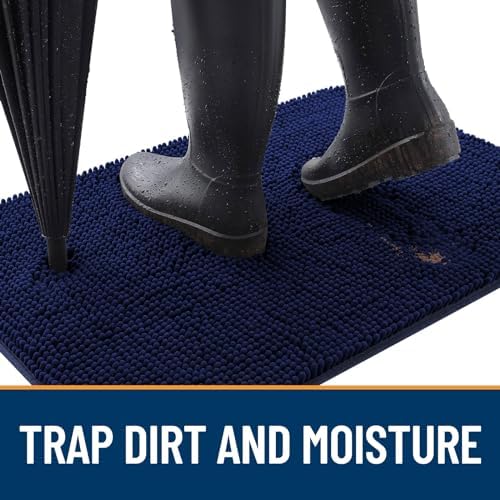 OLANLY Dog Door Mat for Muddy Paws 44x24, Super Absorbent Chenille Mud Mat - Image 2