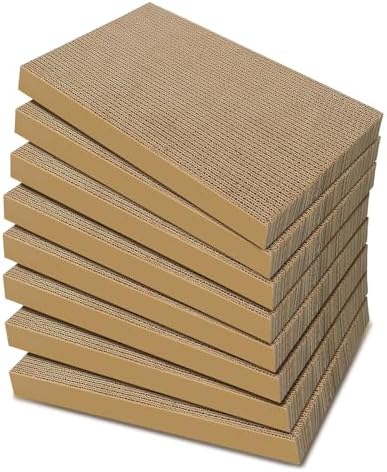 Cat Scratcher 8-Pack Refills, Large Cardboard Pads by AGYM
