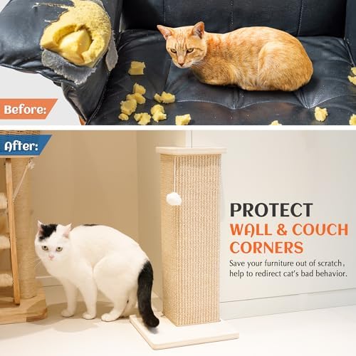 PETKARAY Couch Corner Cat Scratcher, Sisal Scratch Pad - Image 5