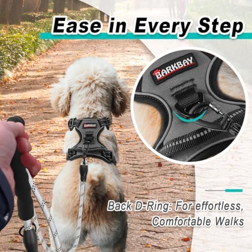 BARKBAY Dog Harness for Small Sized Dog No Pull 2 Leash Clips Dog Vest - Image 3