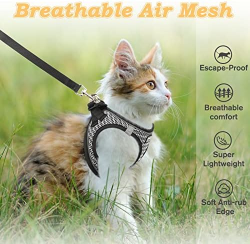 Cat Harness and Leash for Walking Escape Proof, Adjustable Kitten Vest Harness - Image 4