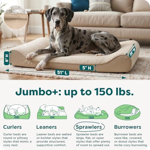 FurHaven Orthopedic Dog Bed for Large Dogs, Luxe Lounger Contour Mattress - Image 3