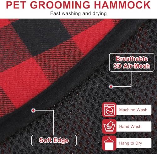 BEAUTYZOO Dog Grooming Hammock for Small Dogs/Cats, Nail Trim Restraint - Image 2