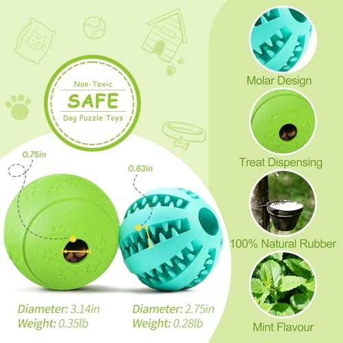 HIPPIH Dog Puzzle Toy 2 Pack, Interactive Dog Toys - Image 2