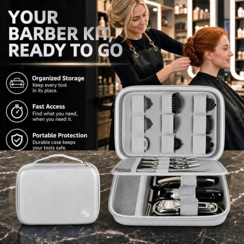 Boobowl Barber Accessories Bag for Clippers and Supplies, Hair Clipper Box - Image 7