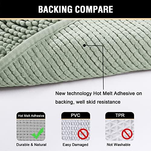 H.VERSAILTEX Microfiber Bath Rugs Chenille Floor Mat Ultra Soft Washable - Image 6