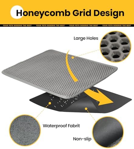 Conlun Cat Litter Trapping Mat for Small Spaces, 23.6"x14.6" Space-Saving - Image 3
