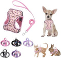 Small Dog Harness Pink Daisy Flowers No Pull Reflective Harness by KocaPlye