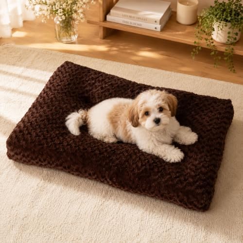 Dog Bed Medium Size, Plush Washable Pet Bed Mat, Dog Crate Bed 29"x21" - Image 6