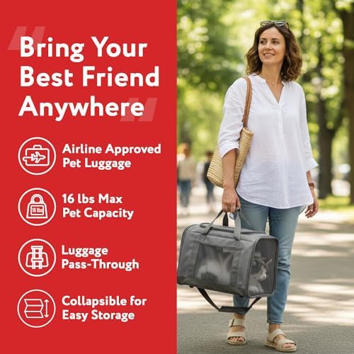dbest Products Pet Smart Cart Sport, Soft Sided Collapsible Cat Carrier Airline - Image 4