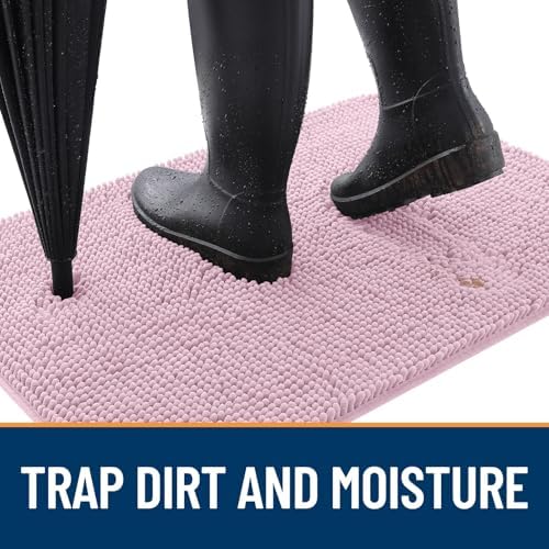 OLANLY Dog Door Mat for Muddy Paws 47x24, Super Absorbent Chenille Mud Mat - Image 2
