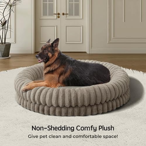 BALANCE Luxury Donut Dog Bed, 43 Inches Round Dog Beds Large Sized Dogs Washable - Image 2