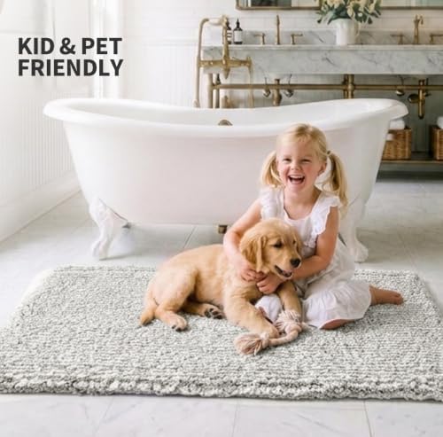ILANGO Bathroom Rugs 48" × 24", Extra Soft Absorbent Microfiber Bath Rugs - Image 2