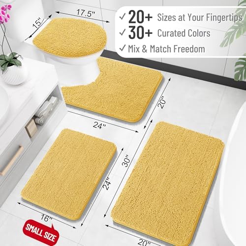 OLANLY Large Bathroom Rugs 47x32, Extra Soft Absorbent Chenille Bath Rugs - Image 2