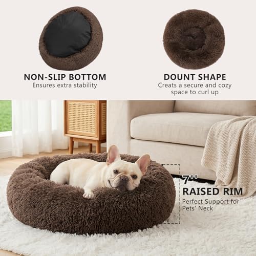 MIXJOY Orthopedic Dog Bed Comfortable Donut Cuddler Round Pet Beds Ultra Soft - Image 2
