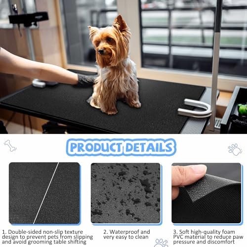 Nuanchu Dog Grooming Table Mat, 36 x 24 Inch, Non Slip PVC Pad - Image 4