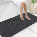 Smiry Bathroom Rugs 47X20, Extra Soft Rubber Backing Chenille Bath Mats by Smiry