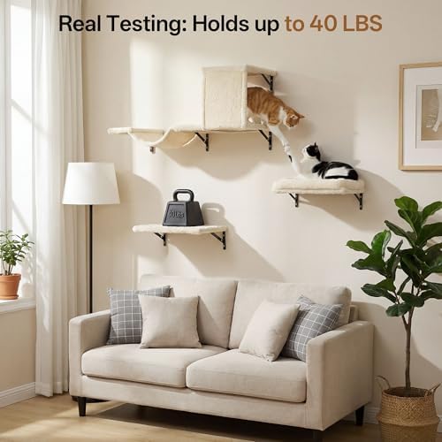 Endark 5‑in‑1 Cat Wall Shelves, Wall‑Mount Cat Climbing Furniture - Image 6