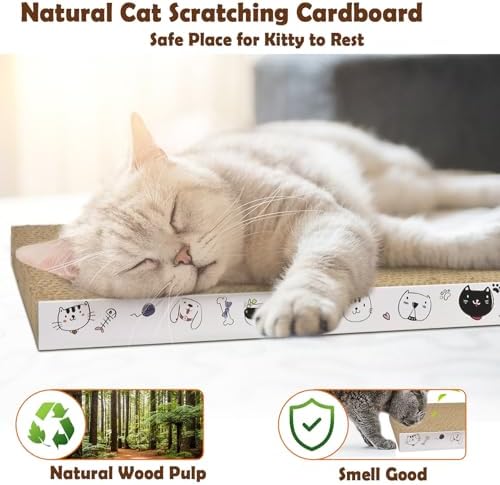 3 Pack Cardboard Cat Scratcher Refill Cat Scratch Pad Durable Cat Scratchers - Image 5