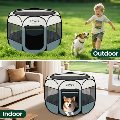 Love's cabin Pet Puppy Dog Playpen, Large Dog Tent Crates Cage Indoor/Outdoor - Image 6