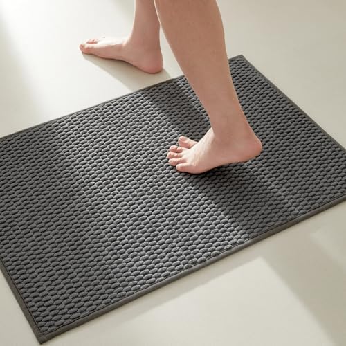 TYUU Bathroom Rugs Non Slip Washable, Super Absorbent Thin Bath Mat Small Quick by TYUU
