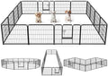 DUMOS Dog Playpen 24 Inch 16 Panels Indoor Outdoor Metal Pet Fence by DumosLifestyle