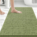 Bcoimo Bath Rug Mat, Sage Chenille High Absorbent Bathroom Mat by Bcoimo