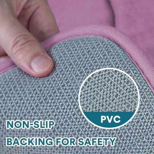 Flamingo P Lilac Bath Mat 17x24 Quick Dry Washable Soft Memory Foam - Image 6