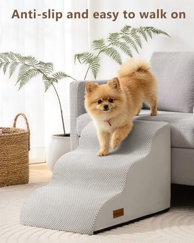 Aodisman Dog Stairs for Small Dogs, 3 Step Dog Ramp for Couch, Non-Slip Steps - Image 2