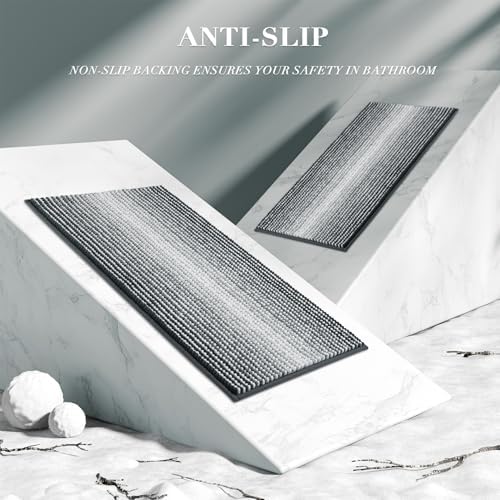 BSICPRO Bathroom Rugs Sets 2 Piece, Non Slip Striped Bath Mats - Image 5