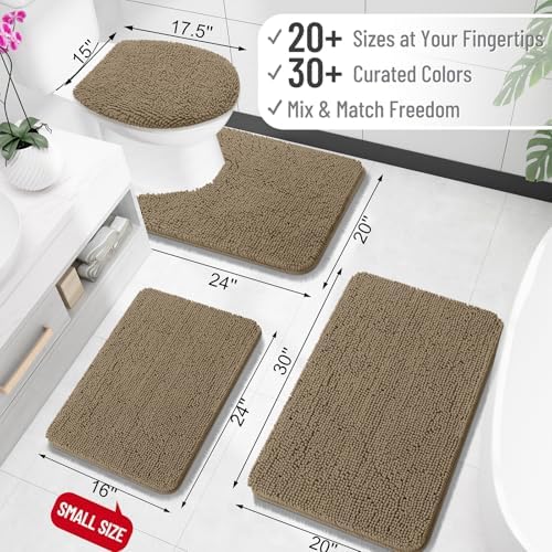 OLANLY Bathroom Rugs 32x20, Extra Soft Absorbent Chenille Bath Rugs - Image 2