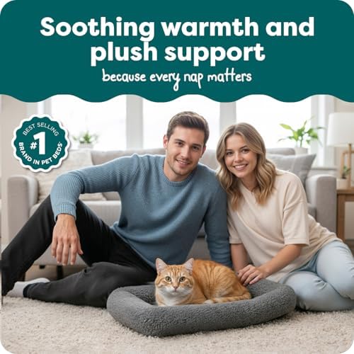 FurHaven Dog Bed for Extra Small Dogs & Cats, Bolster Crate Pad - Image 2