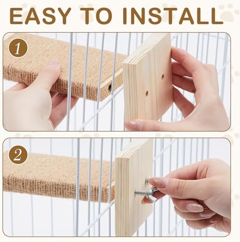 AceOrbit 4 Pcs Cat Cage Ladder Accessories Catio Indoor - Image 4