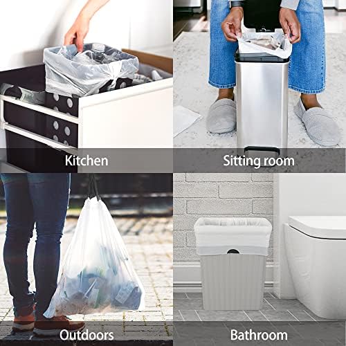 1.6 Gallon 100 Counts Small Drawstring Trash Bags by Teivio, 1.5 Gallon - Image 6