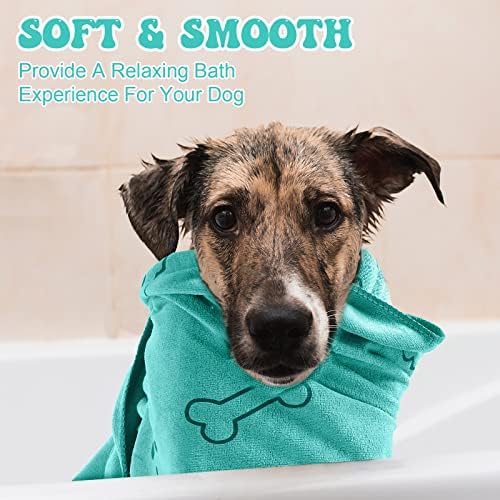 Peryiter 8 Pcs Dog Towels Pet Bath Drying Towels 55 x 28 Inches Large Absorbent - Image 5