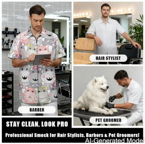 Dog Grooming Smock for Women & Men Water & Hair Repellent - Image 4